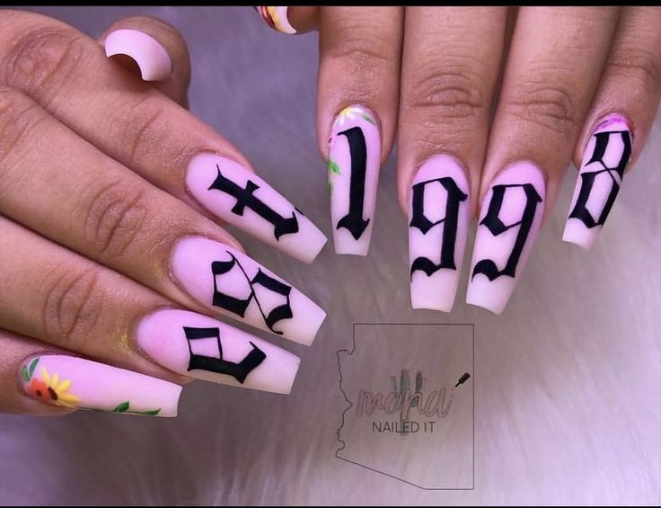 1998 Nails, Arizona Nails, 21st Birthday Nails, Exotic Nails, Acrylic Nails Coffin Pink, Nail Tattoo, Falling Asleep, Birthday Nails, Dream Nails