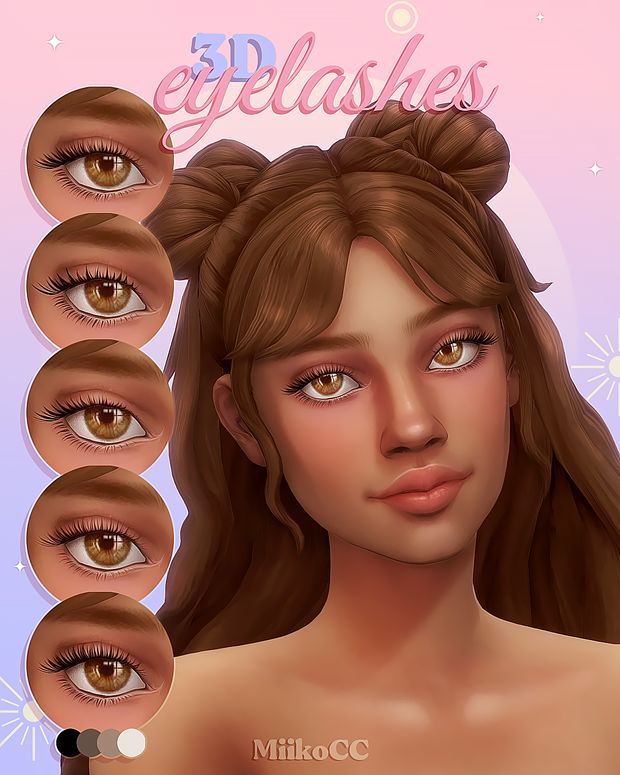 an animated image of a woman's face with eight different eyes and hair styles