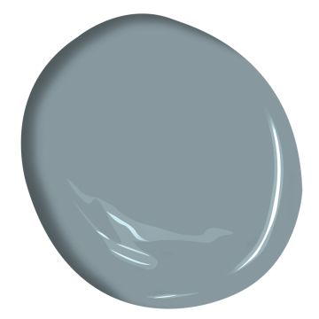 a light blue paint color on a white background, with the top half painted in teal