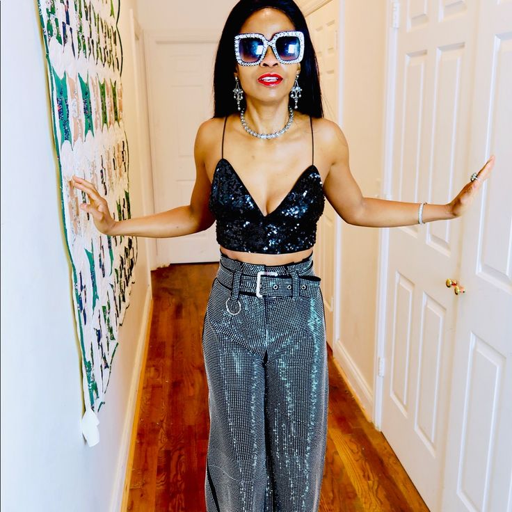 Check Out And Subscribe To My Youtube Channel @ Fashionista Professor Or Link @ Https://Youtu.Be/Vxf-9jnlaug To See Styling Of This Fabulous Brand New Sold Out I Am Gia Rhinestone Pants Brand New With Tags , The Jacket Has Sold So Only The Pants Are Available , Marked A Sz Xs Embellished Straight Leg Pants For Night Out, High Waist Embellished Pants For Night Out, Embellished High Waist Pants For Night Out, Embellished High-waist Pants For Night Out, I Am Gia Set Outfit, I Am Gia Jeans, I Am Gia Set, I Am Gia Lace Top, I Am Gia Black Set