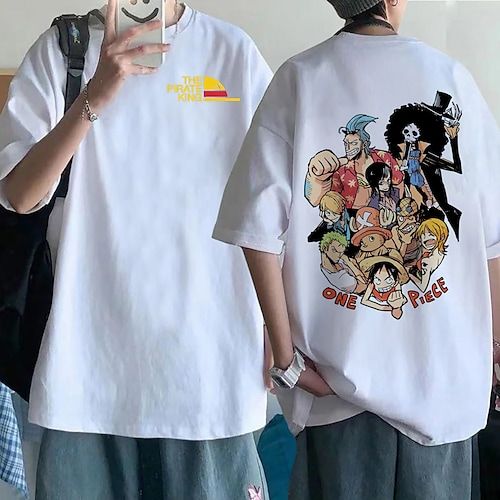 Fabric:Cotton; Gender:Women's,Men's,Unisex,Couple's; What's in the box:T-shirt; Types:T-shirt,Anime,Cartoon,Manga; Style:Casual,Fashion; Age Group:Adults'; Characters:Monkey D. Luffy,Roronoa Zoro; Cosplay Works:One Piece; Pattern:Anime; Design:Classic,Street Style; Neckline:Crew Neck; Sleeve Type:T-shirt Sleeve; Listing Date:09/15/2022; Production mode:Self-produce; Clothing Length:; Bust:; Shoulder Width:; Sleeve Length:; Cuff:; Hat Rope:; Hem/Cuffs Height:; Print Type:Hot Stamping Classic Street Style, Fashion Collection Inspiration, Tuxedo Shirt Men, One Piece Monkey D Luffy, Everyday Cosplay, One Piece Shirt, Womens Basic Tops, Linen Shirt Men, Aesthetic T Shirts