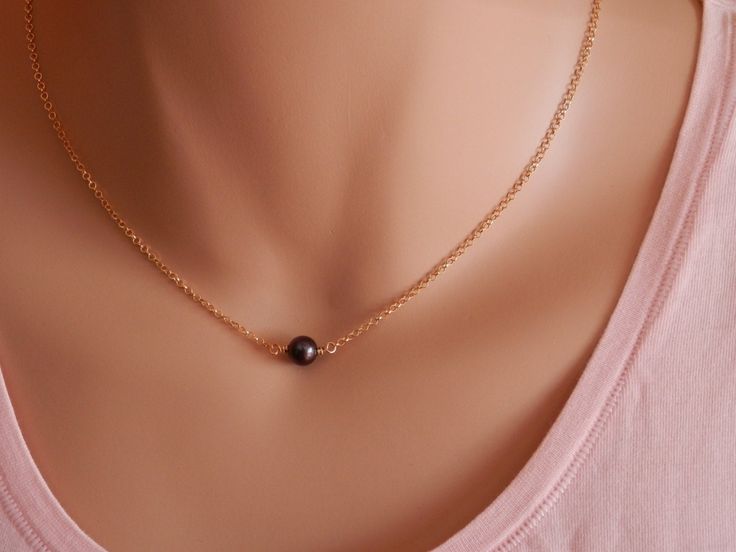 black pearls necklace, black pearl choker, black pearl jewelry, freshwater pearl gold choker necklace pearl necklace women Dainty gold vermeil chain (yellow or rose gold plated over 925 sterling silver) or sterling silver 925 chain with a non floating black/white/lavender asymmetric pearl. So femenine and beautiful! Ideal for all skins! The Model wears a 17'' necklace and a 6,5-7mm pearl size. Colors of pearls like rose lavender, peach etc. may be less or more intense. Pearls are natural product Elegant Pearl Drop Choker Jewelry, Minimalist Black Pearl Necklace With Pendant, Elegant Pearl Pendant Choker Jewelry, Elegant Pearl Pendant Jewelry With Round Beads, Fine Jewelry Pearl Drop With Round Beads, Pearl Jewelry Gift For Her, Minimalist Black Pearl Drop Jewelry, Fine Jewelry Choker For Gifts, Fine Jewelry Choker As A Gift