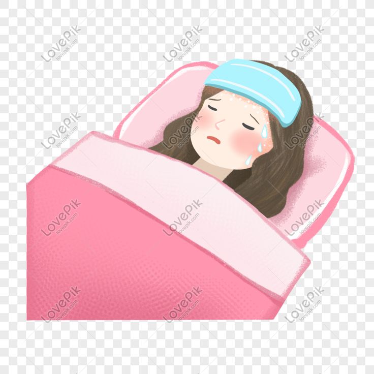 a woman sleeping in a pink bed with her eyes closed and head resting on the pillow