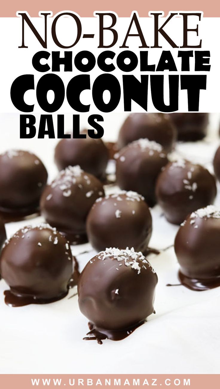 No Bake Chocolate Coconut Balls Coconut Balls No Bake, Chocolate Coconut Balls, Chocolate Balls Recipe, Best No Bake Cookies, No Bake Recipe, Almond Joy Cookies, Chocolate Candy Recipes, Coconut Balls, Coconut Candy