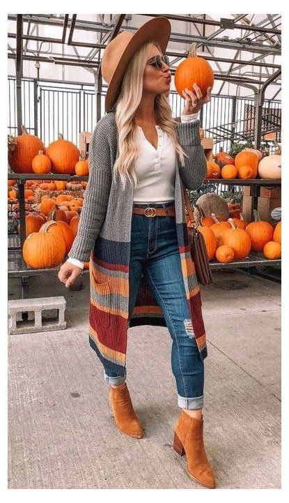 Ankle Boots Fashion Outfits, Cozy Cardigan Outfit, Cardigan Outfit Ideas, Fall Outfits With Hats, Fall Outfits For School, Cardigan Outfit, Mode Casual, Cozy Cardigan, Cardigan Outfits