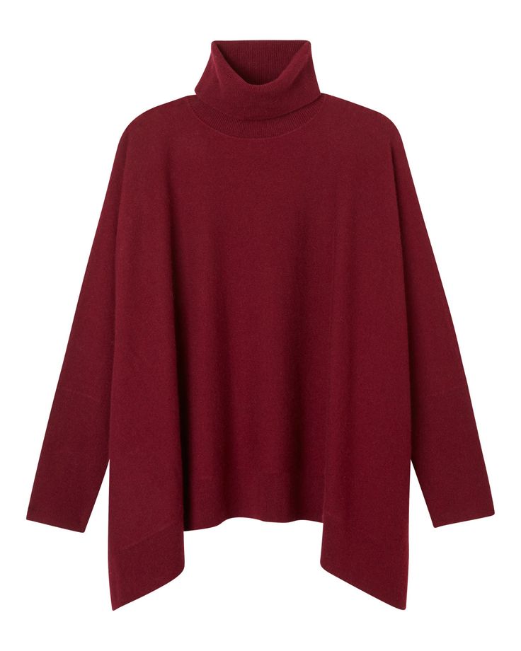 This versatile Turtleneck Poncho can be styled as a pullover or poncho, providing multiple options for a comfortable and chic look. Its one size fits all design makes it a perfect addition to any wardrobe. Made with cozy cashmere, it's sure to keep you warm and stylish during colder months. Poncho Solid Flat knit Turtleneck 25" length from shoulder 100% Cashmere 70095098A Turtleneck Poncho, Knit Turtleneck, All Design, One Size Fits All, Cashmere, Turtle Neck, Wardrobe, Clothes, Design