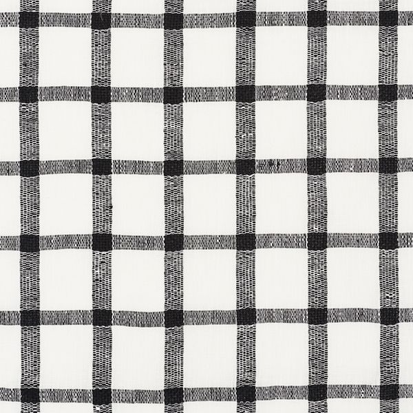 a black and white checkered shirting fabric