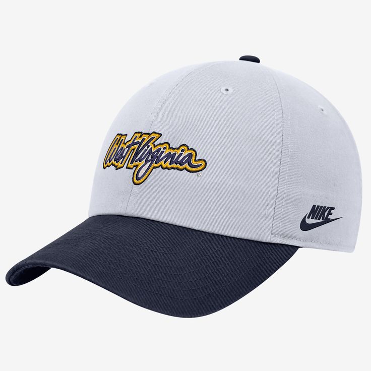 Top off your game-day look with this Mountaineers cap. West Virginia Mountaineer, Cap White, College Campus, Oregon State, State College, College Sports, West Virginia, Oregon, Virginia