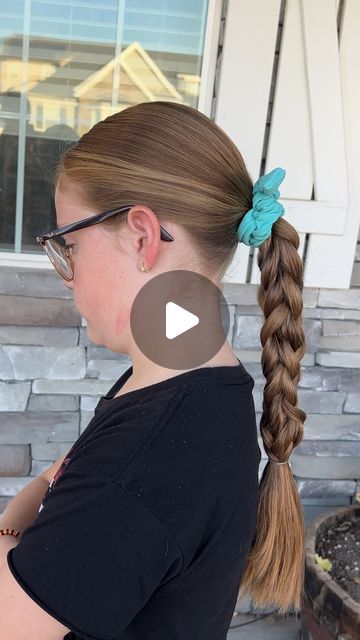 Ponytail Hairstyles For Kids, 3d Braid, 3 Strand Braid, Regular Braid, Claire Hair, Wedding Reception Hairstyles, Man Ponytail, Reception Hairstyles, Short Hair Ponytail