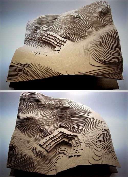 two pictures of the same object in different stages of being made out of clay and paper