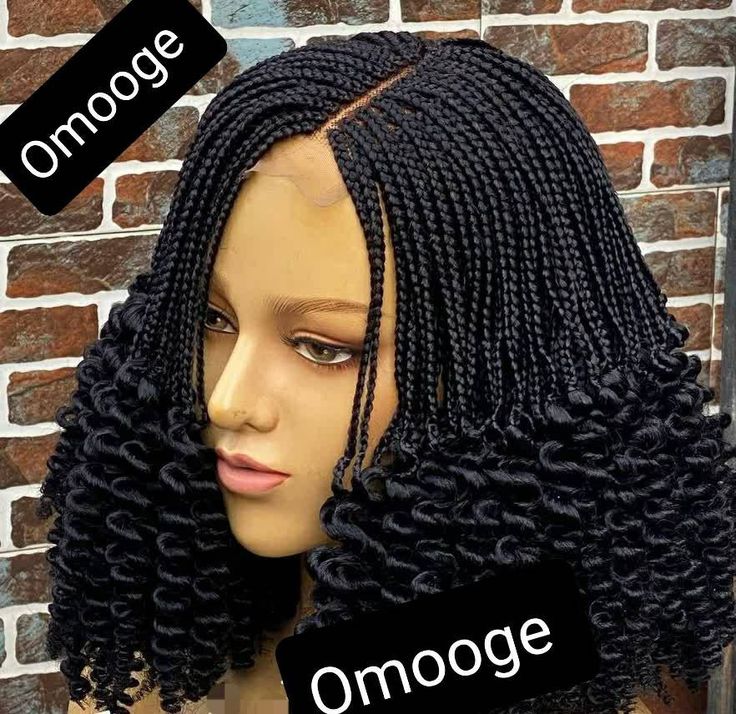 Made with a 2x4 lace closure Mid long length tips Curly tips Braids. Fast shipping Neatly and tightly done to make it last long. Curly Tips, Wig Braids, Bob Braids Hairstyles, Short Box Braids Hairstyles, Curly Crochet Hair Styles, Short Box Braids, Box Braid Wig, Twist Braid Hairstyles, Small Braids