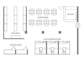 the floor plan for an office building