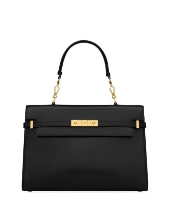 Saint Laurent Manhattan Leather Handbag Ysl Manhattan Bag, Ysl Manhattan, Saint Laurent Manhattan, Favorite Purse, Top Handle Handbags, Black Leather Handbags, Medium Bags, Leather Handbag, Leather Top