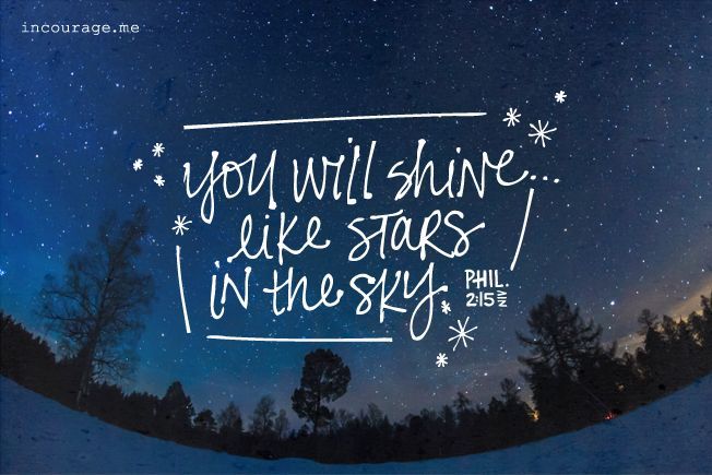 the sky is filled with stars, and there are some words written in white on it