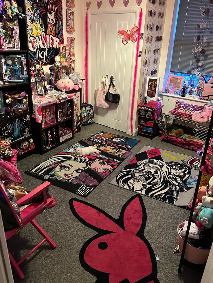 a room filled with lots of toys and decor