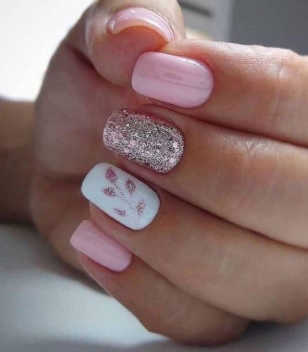 Pink Wedding Nails, Wow Nails, Glitter Gel Nails, Work Nails, Wedding Nails Design, Cute Gel Nails, Short Acrylic Nails Designs, Nail Designs Glitter, Chic Nails