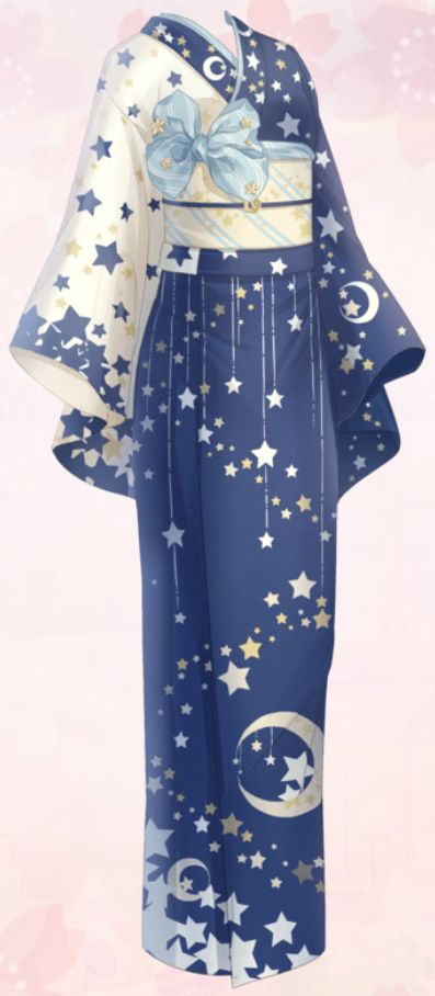 Star Patten Yukata | Love Nikki-Dress UP Queen! Wiki | Fandom Sky Pattern, Mode Kimono, Dress Sketches, Anime Dress, Fashion Design Drawings, Fantasy Dress, Japanese Outfits, Fashion Design Sketches, Cosplay Outfits