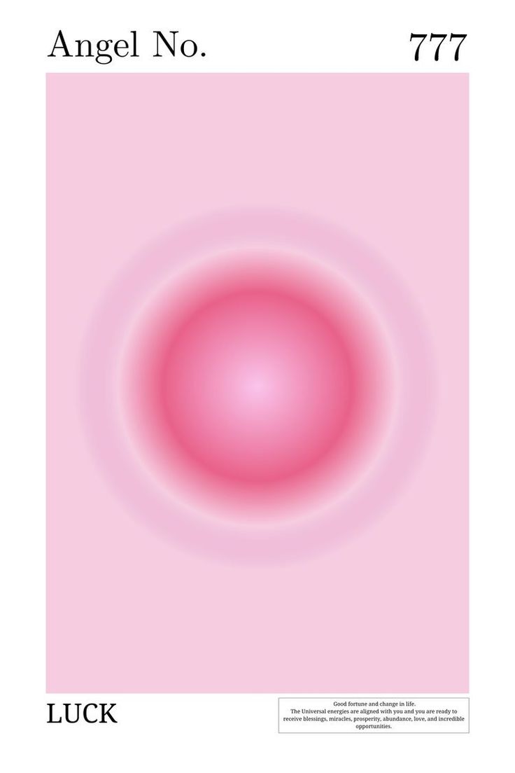 a pink circle with the words angel no 7 on it