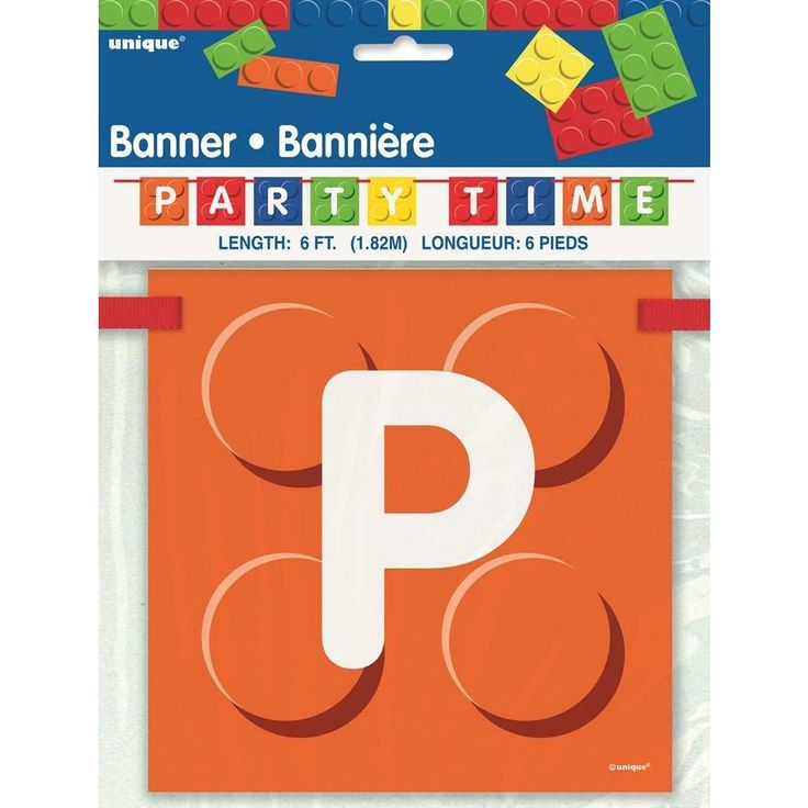 an orange banner with the letter p on it's front and bottom corner, in white