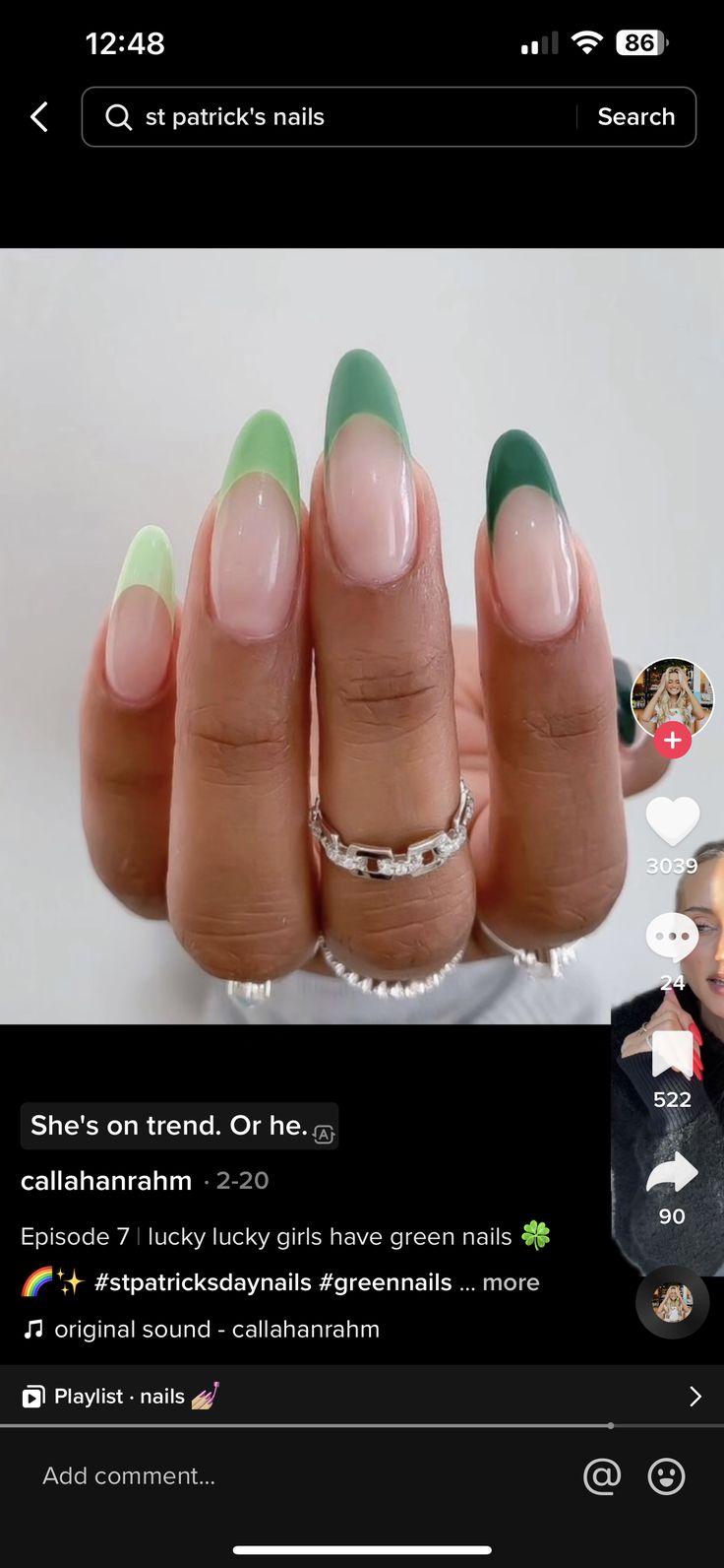 Nail Inspo Saint Patrick, Light Green St Patricks Day Nails, Saint Patrick’s Day Nails Almond, St Pattys Day Nails Almond, St Pattys Day Nails Acrylic, At Pattys Day Nails, St Patty’s Day Nails, Subtle St Patricks Day Nails, Saint Patrick’s Day Nails