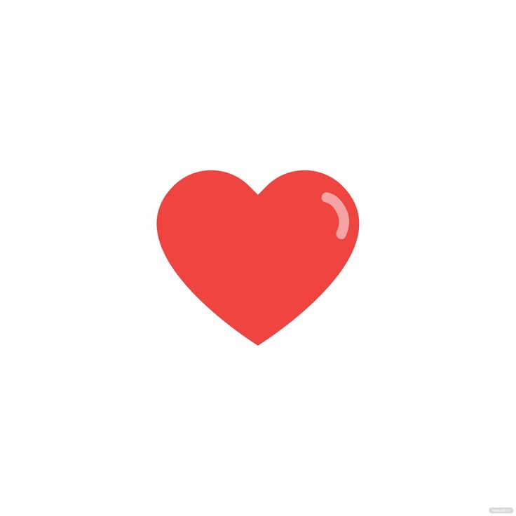 a red heart on a white background