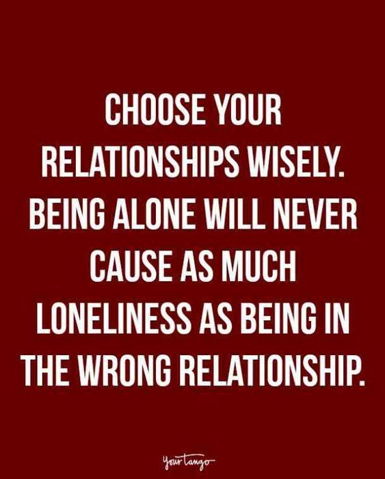 People have a misconception that life without a romantic partner is an unhappy one. There are things far worse though - one of them being life with the wrong partner. Life isn't automatically better by being in a relationship. In fact, it can be downright miserable if you two aren't the right match. And things can be made even worse if you start a relationship out of desperation not to be alone, allow the relationship to continue, and then later realize you want out. Mindful Thinking, Quotes About Happiness, Lunchbox Notes, About Happiness, Twix Cookies, Relationships Quotes, Choices Quotes, Humor Quotes, Never Stop Dreaming