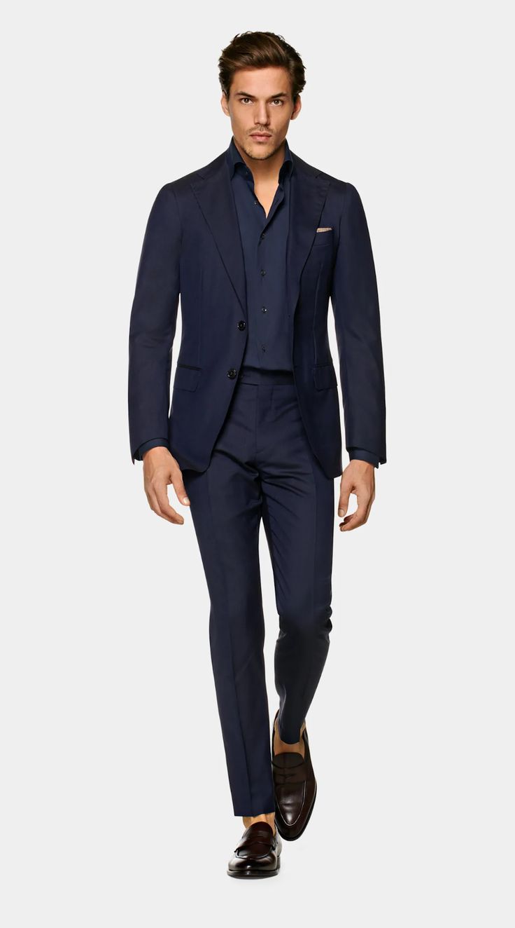 Dark Navy Blue Suit, Navy Blue Suit Men, Mens Navy Suit, Suit Supply, Dark Blue Suit, Dark Suit, Blue Suit Men, Mens Fashion Blazer, Navy Blue Suit