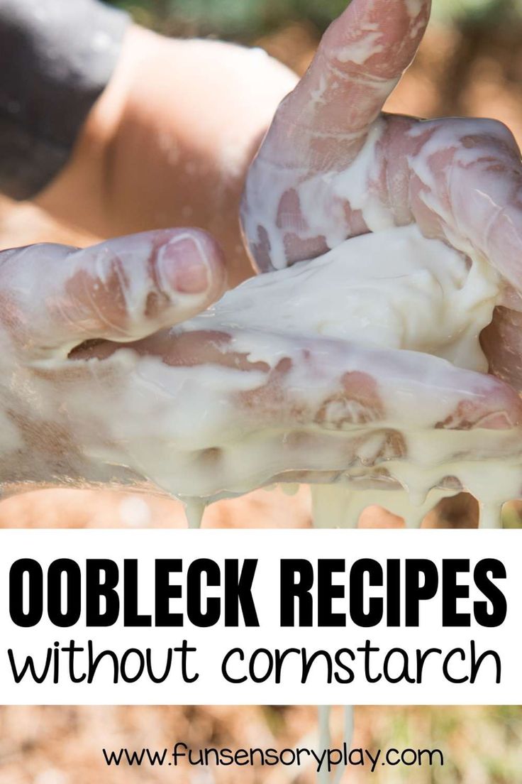 Oobleck without cornstarch How To Make Oobleck Without Cornstarch, Oblek Recipe With Cornstarch, Oobleck Recipe Without Cornstarch, How To Make Oblek, Crafts For Babysitting, How To Make Cornstarch, Story Stretchers, Corn Flour Recipes, Cornstarch Dough