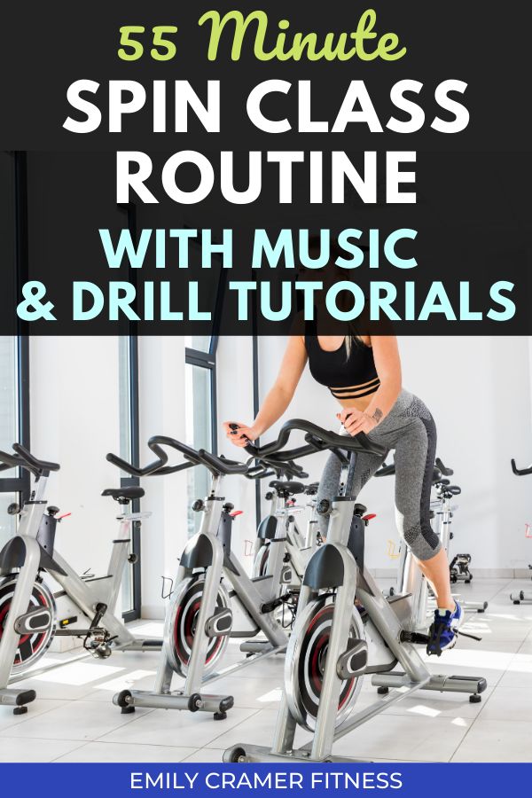 spin class routine with music and drills for beginners to learn how to use the spinning machine