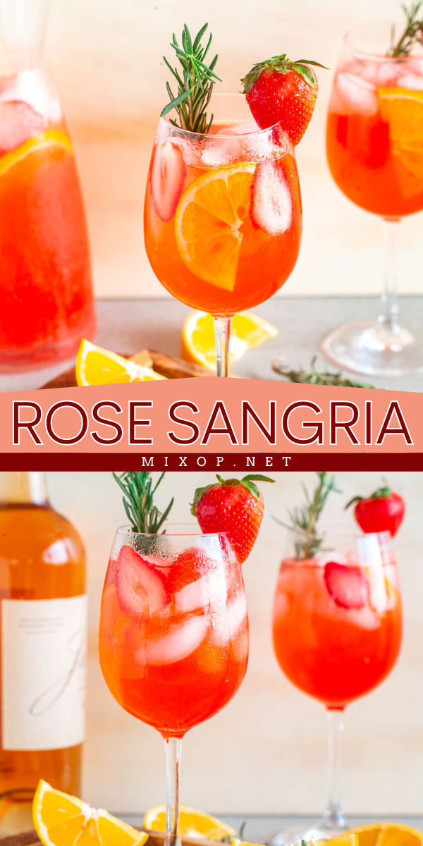 Indulge in the ultimate spring drink idea with this Rose Sangria recipe! Made with rosé wine, orange juice, and fresh strawberries, it's perfect for welcoming warmer weather. Enjoy this refreshing summer cocktail to cool off on those hot days! Welcome Cocktail Ideas, Strawberry Sangria Recipes, Rose Sangria Recipes Easy, Sangria Recipes Rose, Rose Drinks Cocktails, Welcome Drink Ideas Non Alcoholic, Rose Sangria Recipes, Upscale Appetizers, Spring Sangria