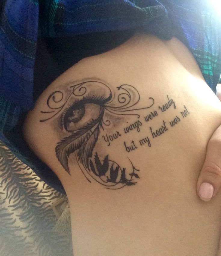 Your Wings Were Ready My Heart Was Not, Pretty Skull Tattoos, Tattoos For Siblings, Matching Tattoos For Siblings, Tattoos For Dad Memorial, Memory Tattoos, Cute Thigh Tattoos, Rose Tattoos For Women, Remembrance Tattoos