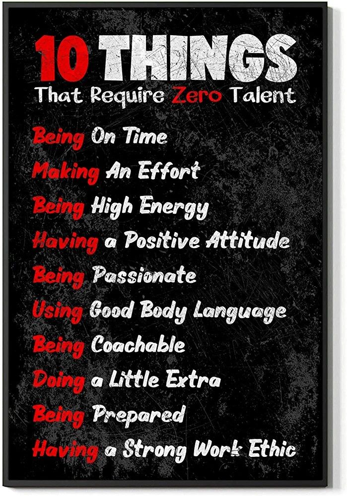 the ten things that require zero talent