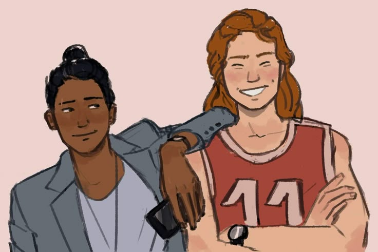 Drawing of the characters Irene Abraham and Scottie Zajac from the book She Drives me Crazy by Kelly Quindlen She Drives Me Crazy Book, She Drives Me Crazy Fanart, Crazy Fanart, Enemy To Lovers, Sapphic Books, Shelf Aesthetic, She Drives Me Crazy, Lgbt Book, Lucas Sinclair