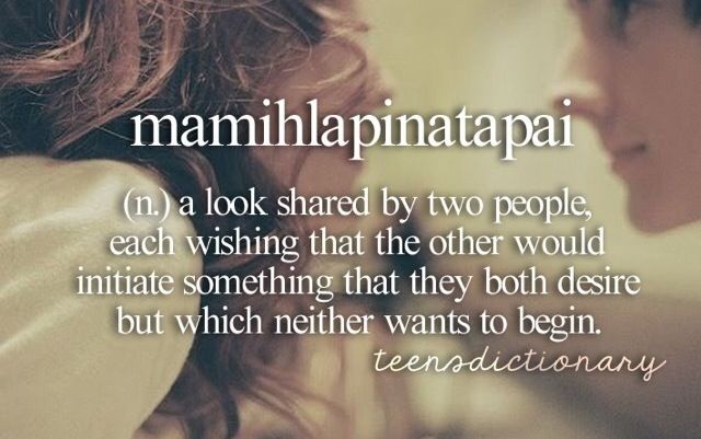 a man and woman looking at each other with the caption'mamilapanatapai '