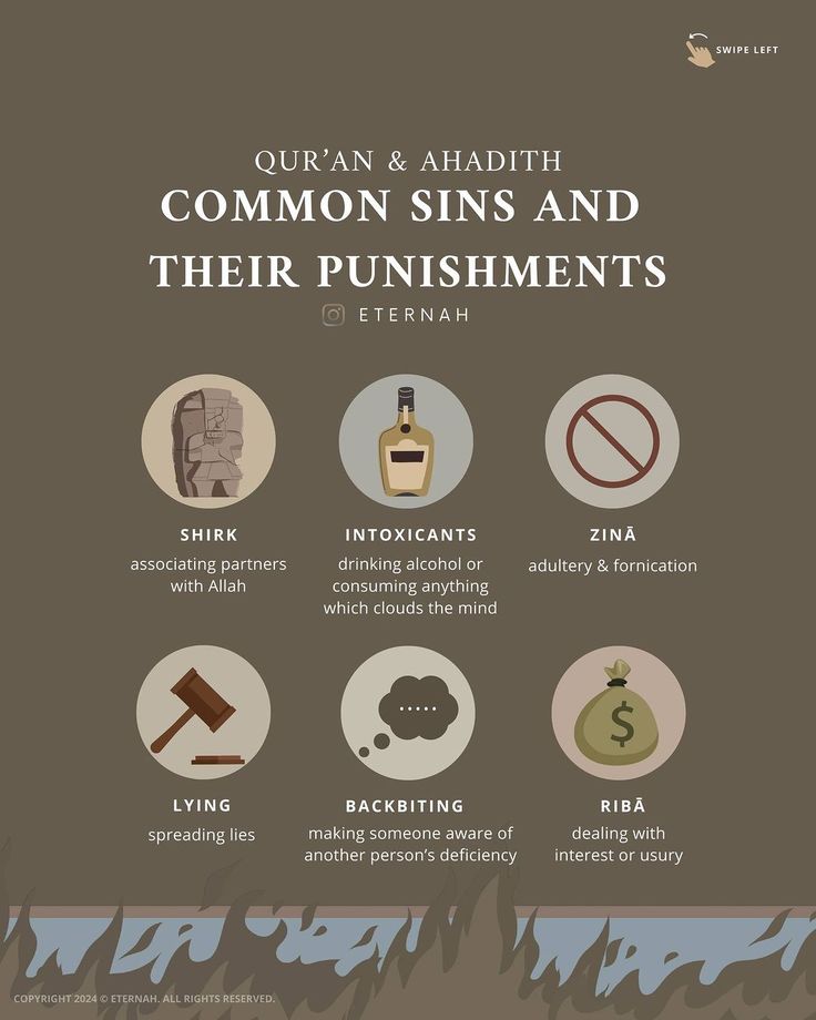 an info sheet describing the different types of common sines and their punishments