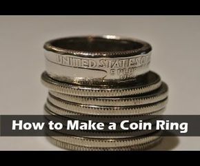 stacks of coins with the words how to make a coin ring