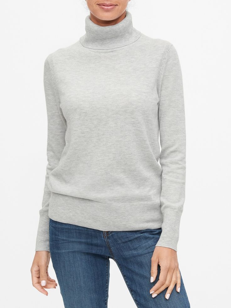 Turtleneck Sweater | Gap Factory Stretch Soft Knit Turtleneck With Funnel Neck, Classic Fitted Funnel Neck Turtleneck, Winter Second-skin Long Sleeve Turtleneck, Solid Soft Knit Funnel Neck Turtleneck, Stretch Cotton Turtleneck T-shirt, Turtleneck Sweater, Soft Knits, Sweaters For Women, Turtle Neck