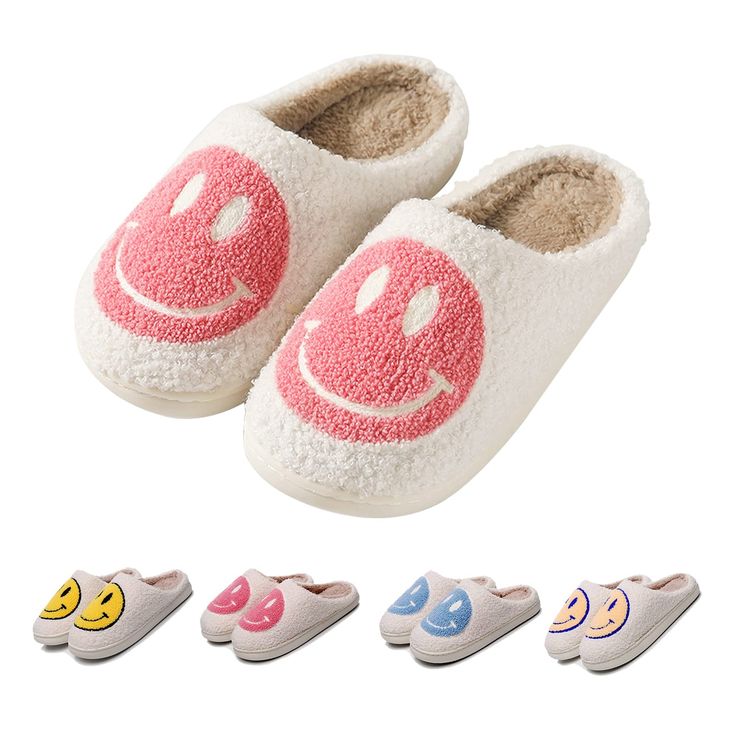 PRICES MAY VARY. [Retro Smile Design] Soft and plush, the smile face pattern on the upper part of the slippers follows the fashion trend. hope you can be happy every day [Soft Rubber Padded Non-slip Sole] The bottom of the slippers adopts special craftsmanship and is manually stitched by a high-grade sewing machine, which is not easy to tear and open the thread. [Preppy Slippers] A good day starts with wearing these smiling face slippers with preppy clothes, The plush on the upper part of the sl Smile Face Slippers, Happy Face Slippers, Women Smile, Slippers Womens, Preppy Women, College Fits, Bedroom Slippers, Slides Slippers, Smile Design