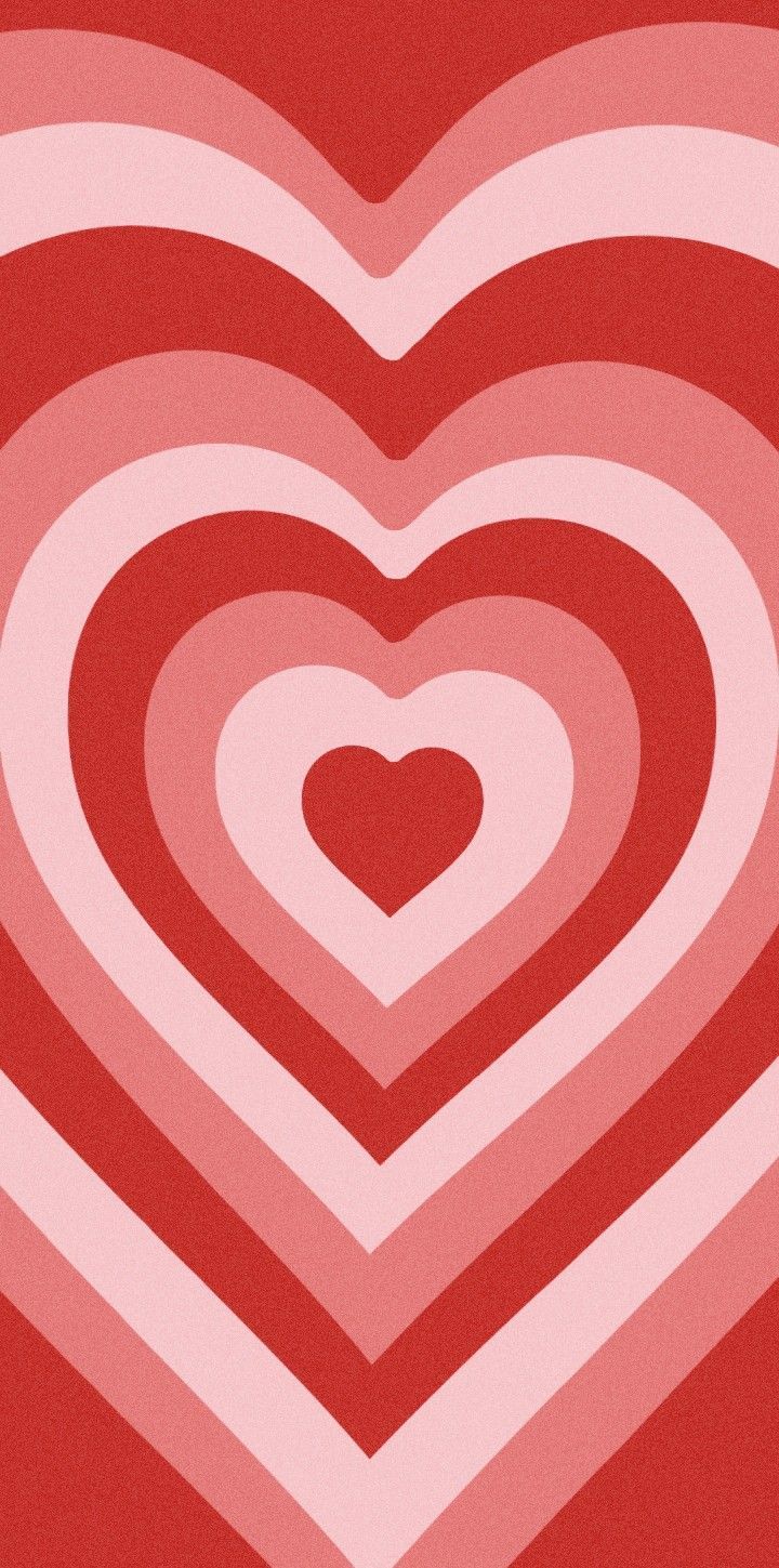 two hearts in the middle of a red and pink background