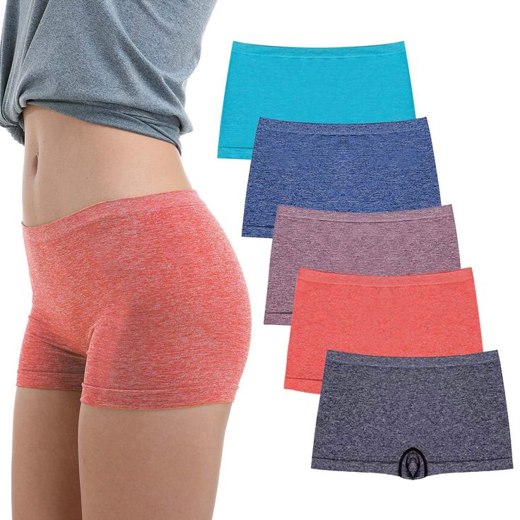 PRICES MAY VARY. FABRIC：Our underwear have Lightweight, Breathable fabric to keep you cool with 65% Nylon,30% Polyester,5% Spandex,Silky smooth when touching with ultra soft and comfortable support for daily wear or sleeping. FITTING：This boyshort fit snug but they're stretchy and supper comfy stay in place legs and waistband does not ride up or cut into skin. TAGLESS LABEL：This panties offer tagless label to keep you from annoying tag irritation or skin allergy. Assort Colors：Assort package wit Womens Boxer Shorts, Woman Boxer, Womens Boxer, Lounge Lingerie, Under Dress, Boxer Shorts, Boxer Briefs, Boy Shorts, Briefs