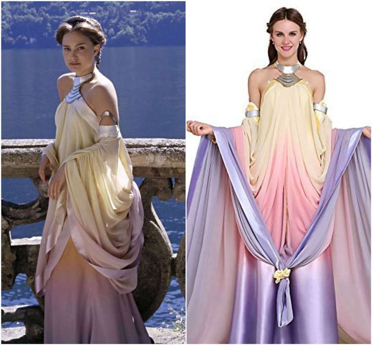 Padme Outfits Star Wars, Padme Amidala Naboo Dress, Padme Naboo Dress, Padme Amidala Inspired Wedding Dress, Padme Sunset Lake Dress, Padme Inspired Prom Dress, Star Wars Dress Gowns, Padme Amidala Sunset Dress, Star Wars Costumes For Women Padme