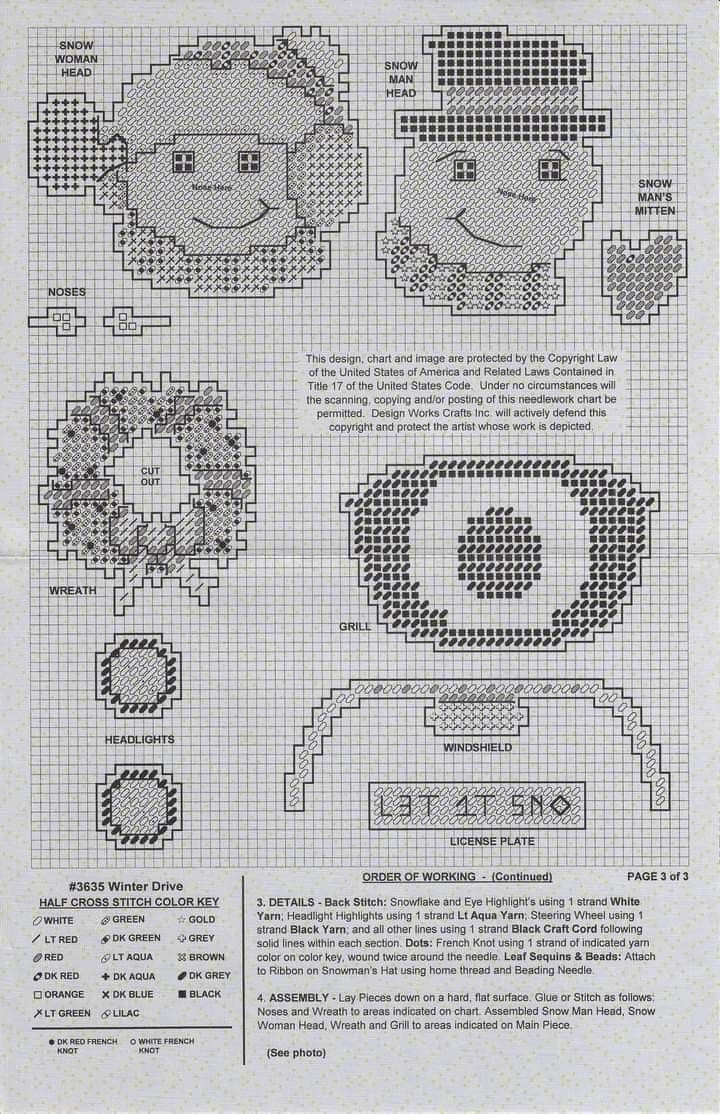 the instructions for how to make a cross stitch pattern