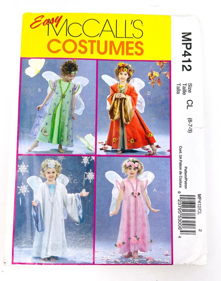 an image of children's costumes sewing pattern