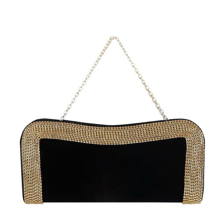 Luxury Velvet Clutch Diamond Ladies Handbag - Scraften Clutch Design, Velvet Clutch, Fashion Beads, Velvet Material, Evening Clutch Bag, Evening Clutch, Diamond Design, Pearl Size, Chain Bags