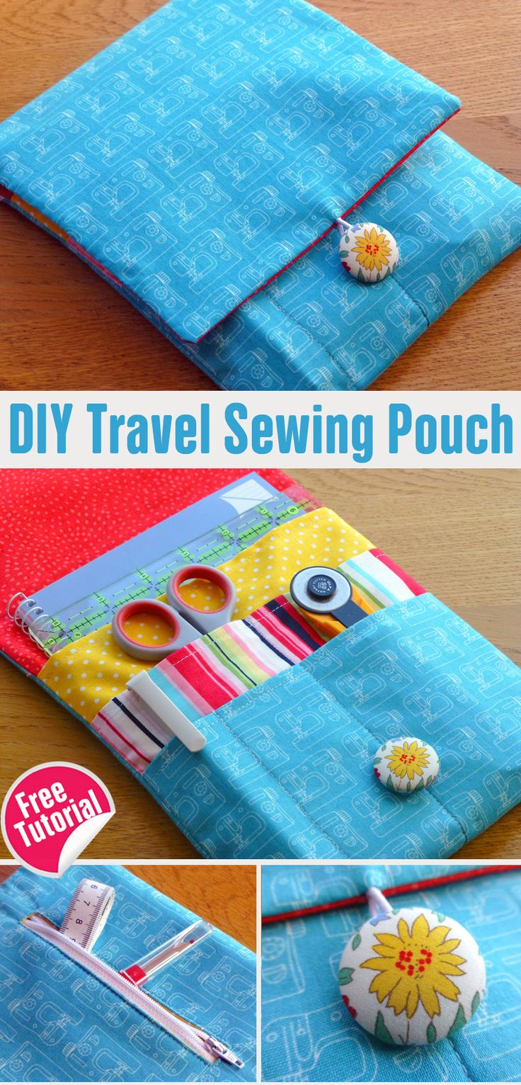 the diy travel sewing pouch is ready to be sewn