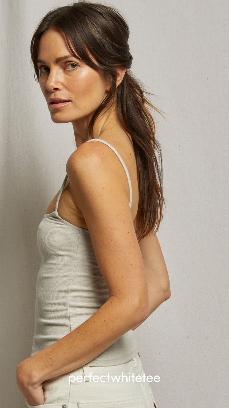 the foundational piece you will wear all year. full of stretch and full of styling potential.
fit: body hugging; full length. please note - we recommend sizing up one size
features: cotton/spandex; straight neckline with spaghetti straps.
why it’s perfect: an easy tank to pair with every bottom and under every jacket this season.
#perfectwhitetee #tanktopstyling #90sstyle #oatmealstyling #fallstyling #neutralstyling #outfitinspo #fallfashioninspo #wearwithdenim #tanktop #neutraloutfitinspiration Basic Fitted Tank Top Bra Friendly, Basic Fitted Bra-friendly Tank Top, Fitted Cami Tank Top For Everyday Wear, Basic Tank Top With Spaghetti Straps And Built-in Bra, Spaghetti Strap Tank Top With Built-in Bra For Loungewear, Fitted Scoop Neck Camisole For Loungewear, Fitted Tank Top For Loungewear, Everyday Fitted Seamless Tank Top, Everyday Fitted Camisole With Spaghetti Straps