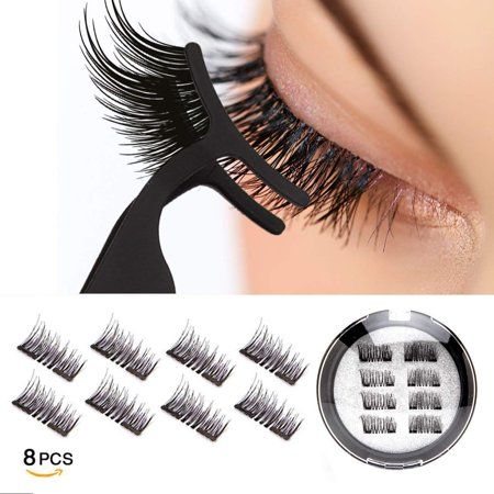 IRRITATION-FREE  The glue-free design minimizes irritation to your eyes and also prevents any damage to your natural eyelashes. How to use Preparation work: For best results, first, curl your eyelashes with an eyelash curler. Depending on the look you are aiming for, put on a coat or two of mascara (or more for added definition). Applying with Applicator: 1.Take one lash and attach it to one end of the tool. Take the other lash and attach it to the opposite of the tool. 2.Please make sure the la Maquillage Pin Up, Mink Eyelash Extensions, Beautiful Eyelashes, 3d Lashes, Magnetic Lashes, Natural Eyelashes, Magnetic Eyelashes, Fake Lashes, 3d Mink Lashes