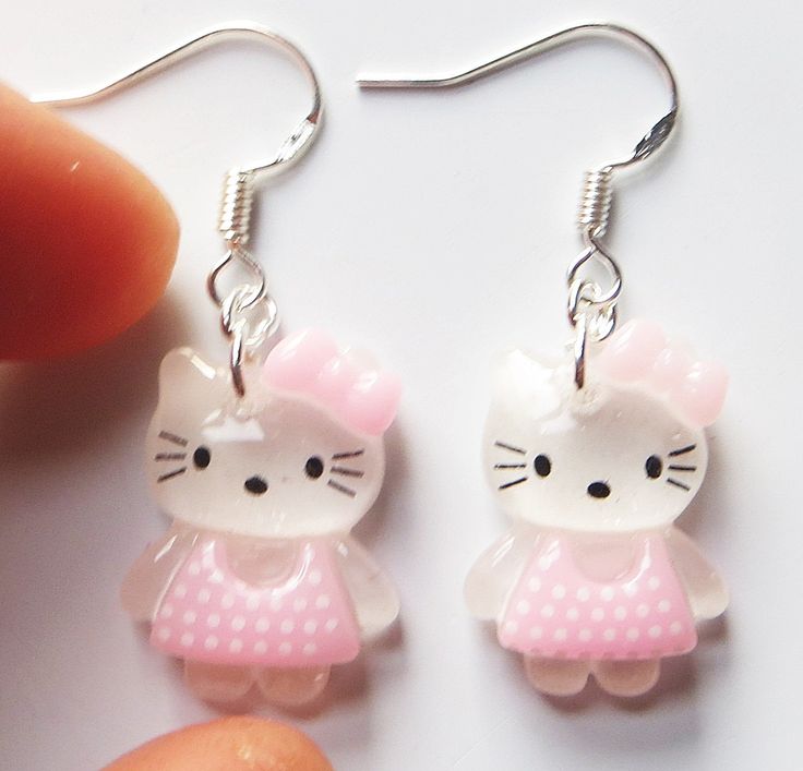 Cute kawaii cartoon cat earrings, as pictured. On stirling silver fishhooks. **Please note that as with all my other items, postage does not include a tracking number, only Post Office proof of postage. This is an additional $10.00 fee and if you wish to purchase, it is + airmail package rate as listed and is optional. Tracking number don't make any difference to the speed of the delivery, it's just an insurance. Hello Kitty Earrings, Kawaii Earrings, Kawaii Cartoon, Costume Jewelry Earrings, Cute Kitty, Cat Earrings, Stirling, Cute Kawaii, Cartoon Cat