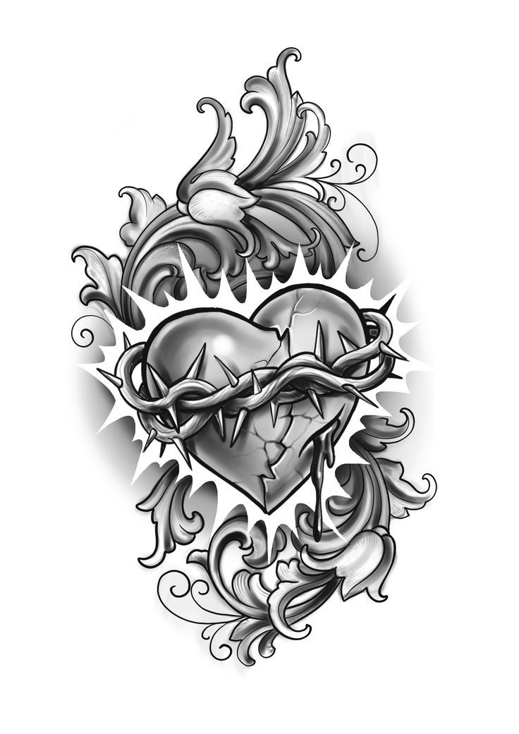 a heart tattoo design on the back of a woman's shoulder