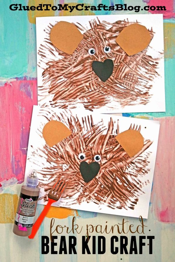 the craft project for kids to make their own bear crafts